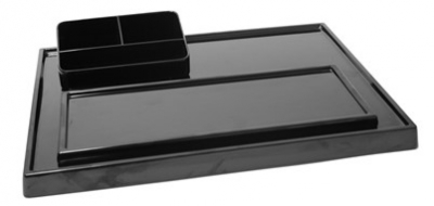 3 PIECE HOSPITALITY TRAY BLACK