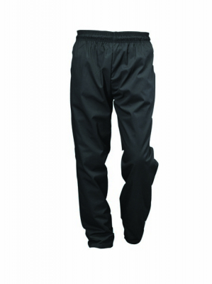 CHEFS BAGGIES TROUSERS BLACK EXTRA LARGE