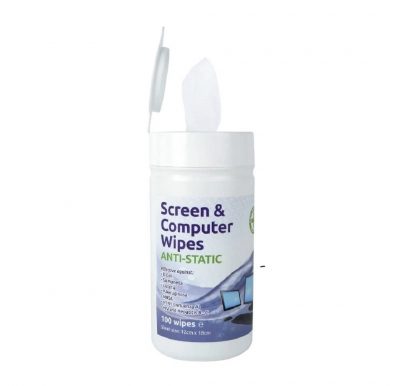 SCREEN & COMPUTER WIPES - ANTISTATIC 12CM X 18CM