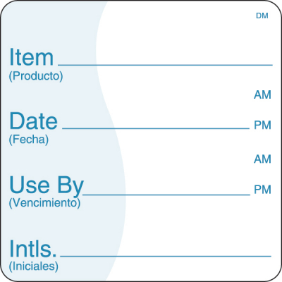 USE BY DISSOLVE-A-WAY LABELS 250CT 2X2Inch