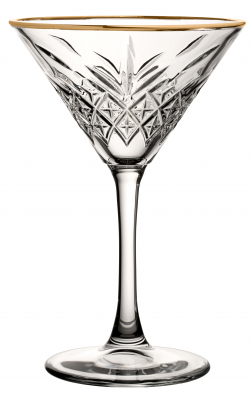 UTOPIA TIMELESS VINTAGE GOLD MARTINI GLASS 8OZ 23CL X12