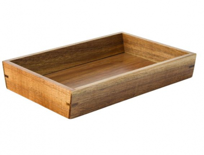 UTOPIA ACACIA WOOD SERVING BOX 9.4X6.3Inch