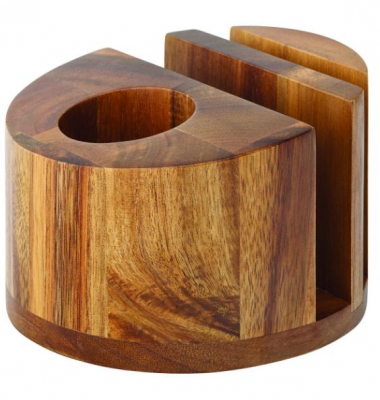 UTOPIA ACACIA WOOD MENU, NAPKIN & CUTLERY HOLDER 5Inch