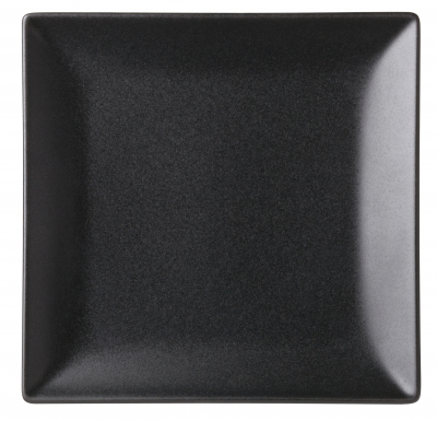 UTOPIA STONEWARE NOIR SQUARE PLATE 7Inch