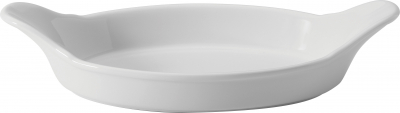UTOPIA WHITE SUPER VITRIFIED PORCELAIN TITAN OVAL EARED DISH 8.5Inch