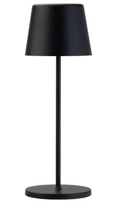 BLACK 32CM BERMUDA LED LAMP CORDLESS