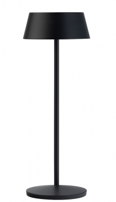 BLACK MARTINIQUE LAMP 30CM LED CORDLESS