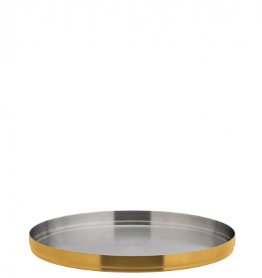 BRUSHED GOLD ROUND PLATE 9Inch (23CM)