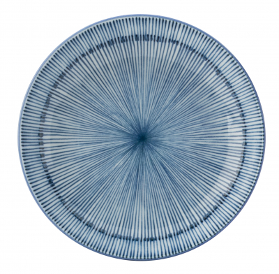 UTOPIA VITRIFIED PORCELAIN URCHIN BLUE COUPE PLATE 6.5Inch