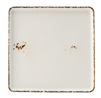 UTOPIA VITRIFIED PORCELAIN CREAM UMBRA SQUARE PLATE 7.5Inch