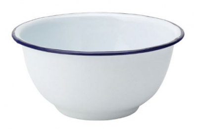 UTOPIA EAGLE ENAMEL WHITE BOWL 19OZ