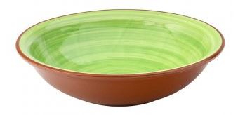 UTOPIA SUPERIOR TERRACOTTA SALSA GREEN BOWL 8Inch