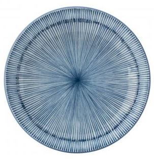 UTOPIA VITRIFIED PORCELAIN URCHIN BLUE COUPE PLATE 8.9Inch