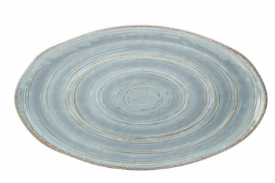 UTOPIA MELAMINE WILDWOOD BLUE PLATTER 20.7X11.8Inch