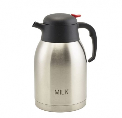 INSCRIBED VACUUM JUG MILK 2LTR STAINLESS STEEL