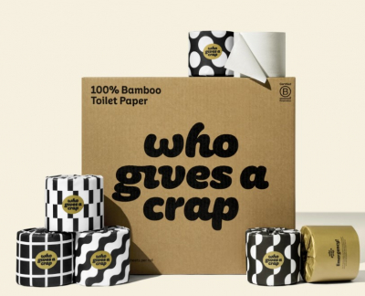 WHO GIVES A CRAP PREMIUM TOILET ROLL BLACK & WHITE