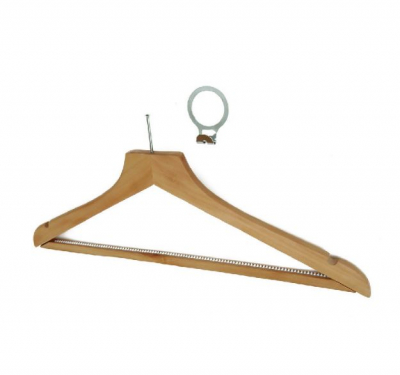NATURAL WOODEN HANGER WITH HOOK (RING SOLD SEPERATLY)