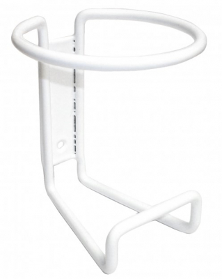 WIRE WALL BRACKET FOR 500ML PUMP BOTTLES WHITE PLAS COATED