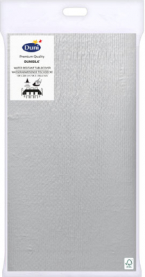 DUNISILK TABLECOVER 138X220CM SILVER X5