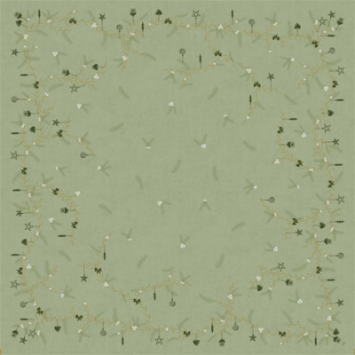 SLIPCOVER BIO DC 84X84CM NOEL PISTACHIO
