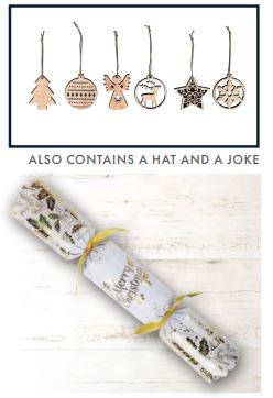 14Inch WHITE AND GOLD MERRY CHRISTMAS CRACKERS