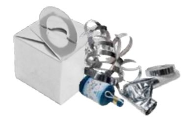 SILVER ADULT PARTY BOX X50