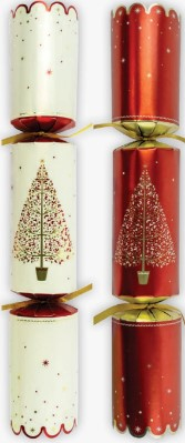 12Inch RED AND CREAM TREE CRACKERS