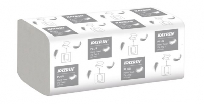KATRIN ZIGZAG WHITE HAND TOWEL 2PLY