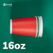 16OZ DW EMBOSSED CHRISTMAS CUP MIXED COLOURS X500